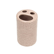 Ceramic Bathroom Set Of 4 - Geometric Finish, Matte