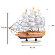 Best Sailing Boat Decorative Showpiece - Brown
