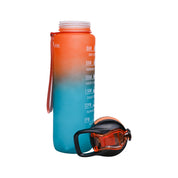 Market99 Motivational Sipper Water Bottle with Time Marker, Orange Mint, 1 Liter