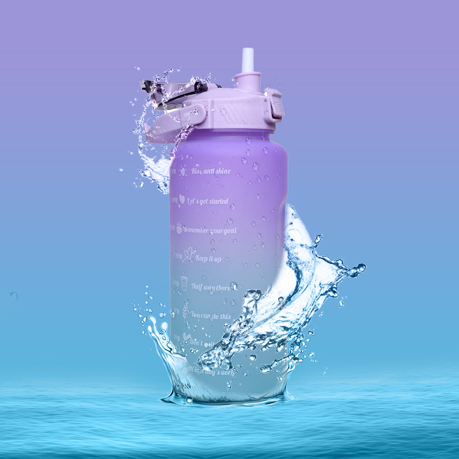 Travel Bottle Water B 400ml - Blue Purple