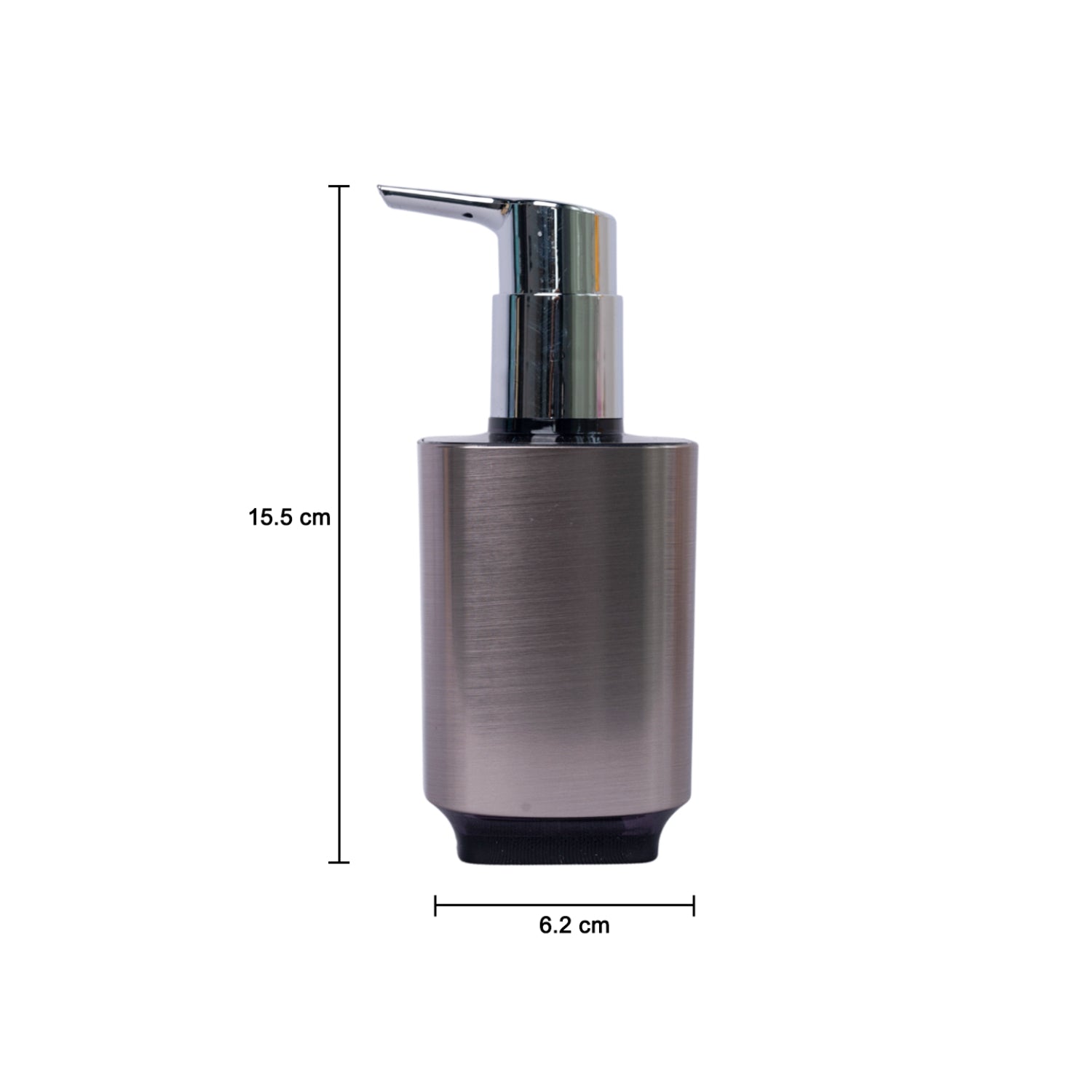 Stylish Soap Dispenser - 350Ml, Silver & Black