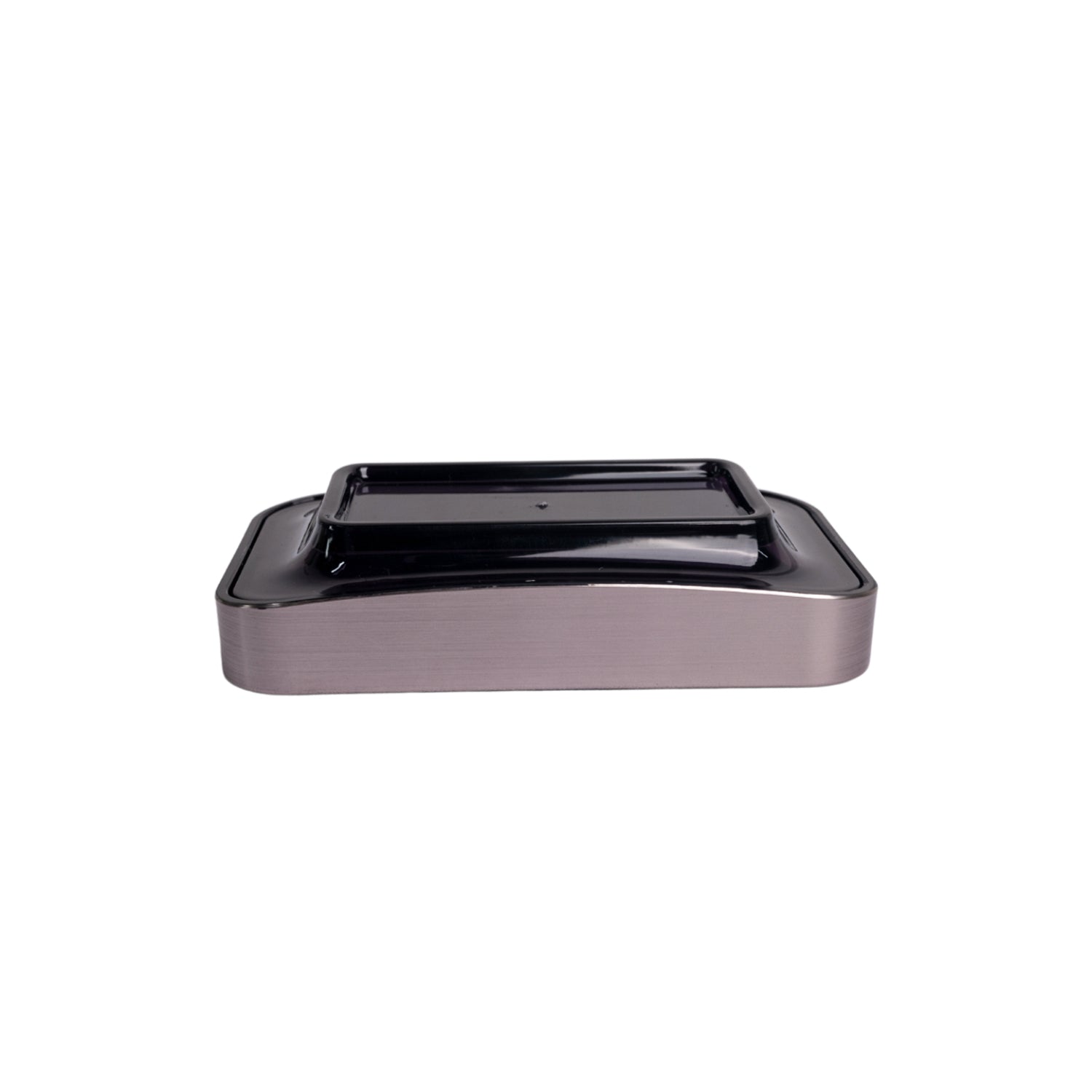 Stylish Soap Dish - Silver & Black