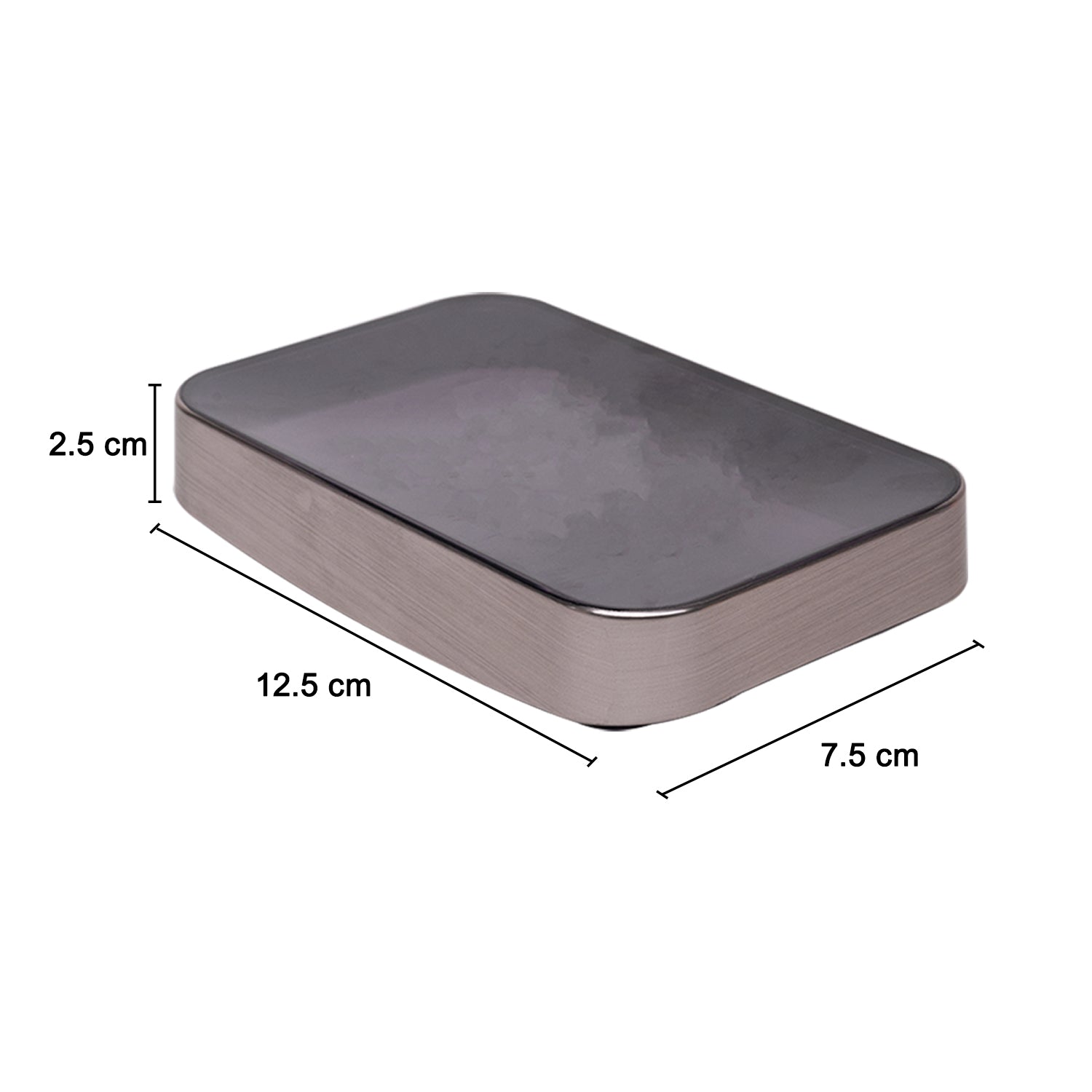 Stylish Soap Dish - Silver & Black