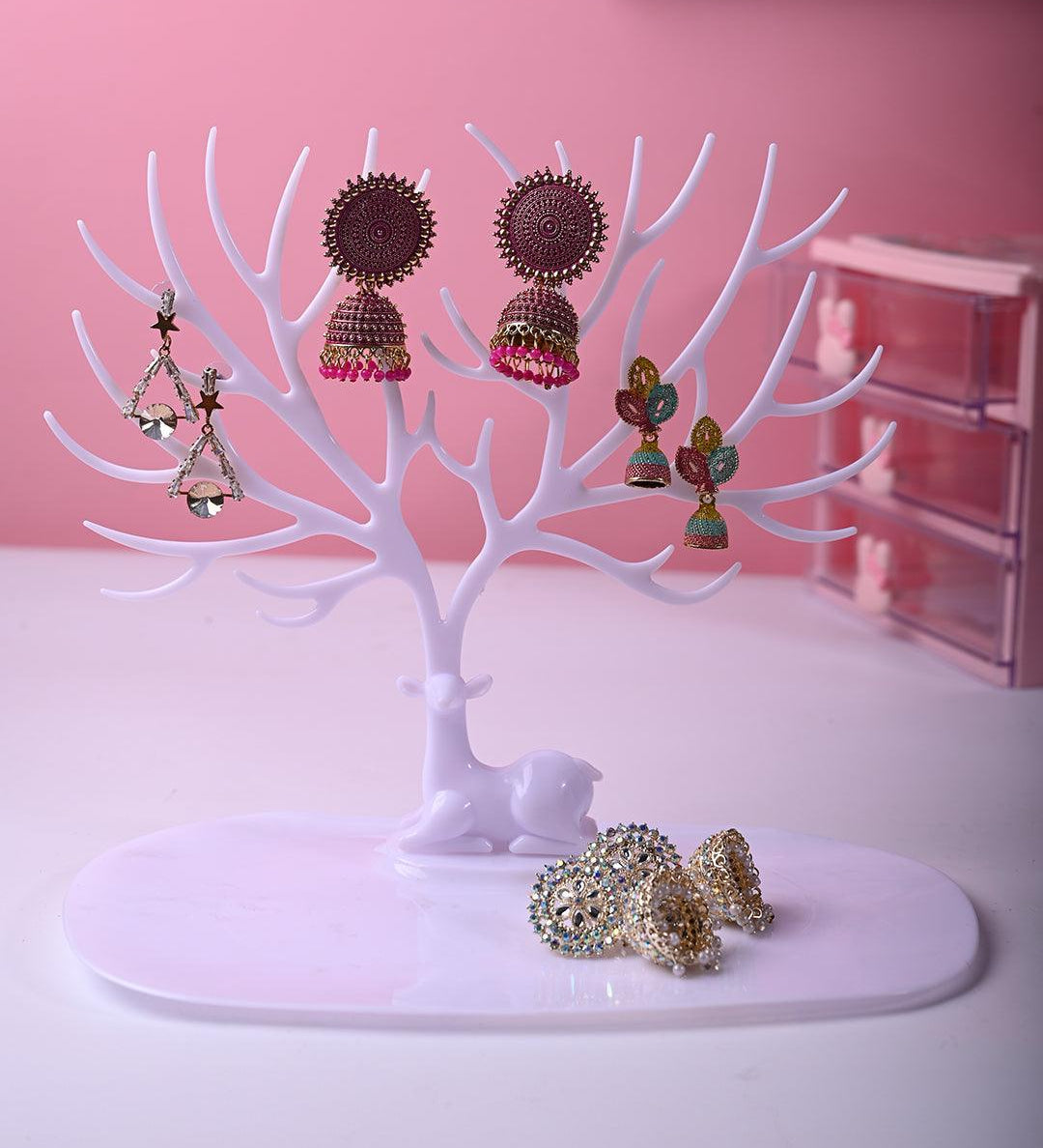 Stylish White Jewelry Tree Stand - MARKET99