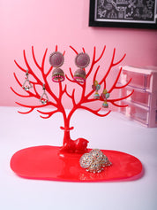 Stylish Red Jewelry Tree Stand - MARKET99