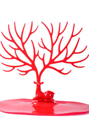 Stylish Red Jewelry Tree Stand - MARKET99