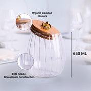 Borosilicate Glass Storage Jar - 650Ml, Glass Texture