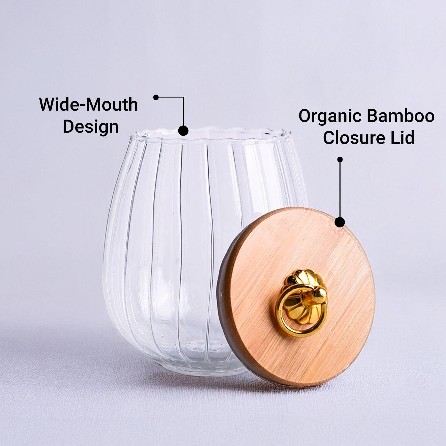Borosilicate Glass Storage Jar - 650Ml, Glass Texture