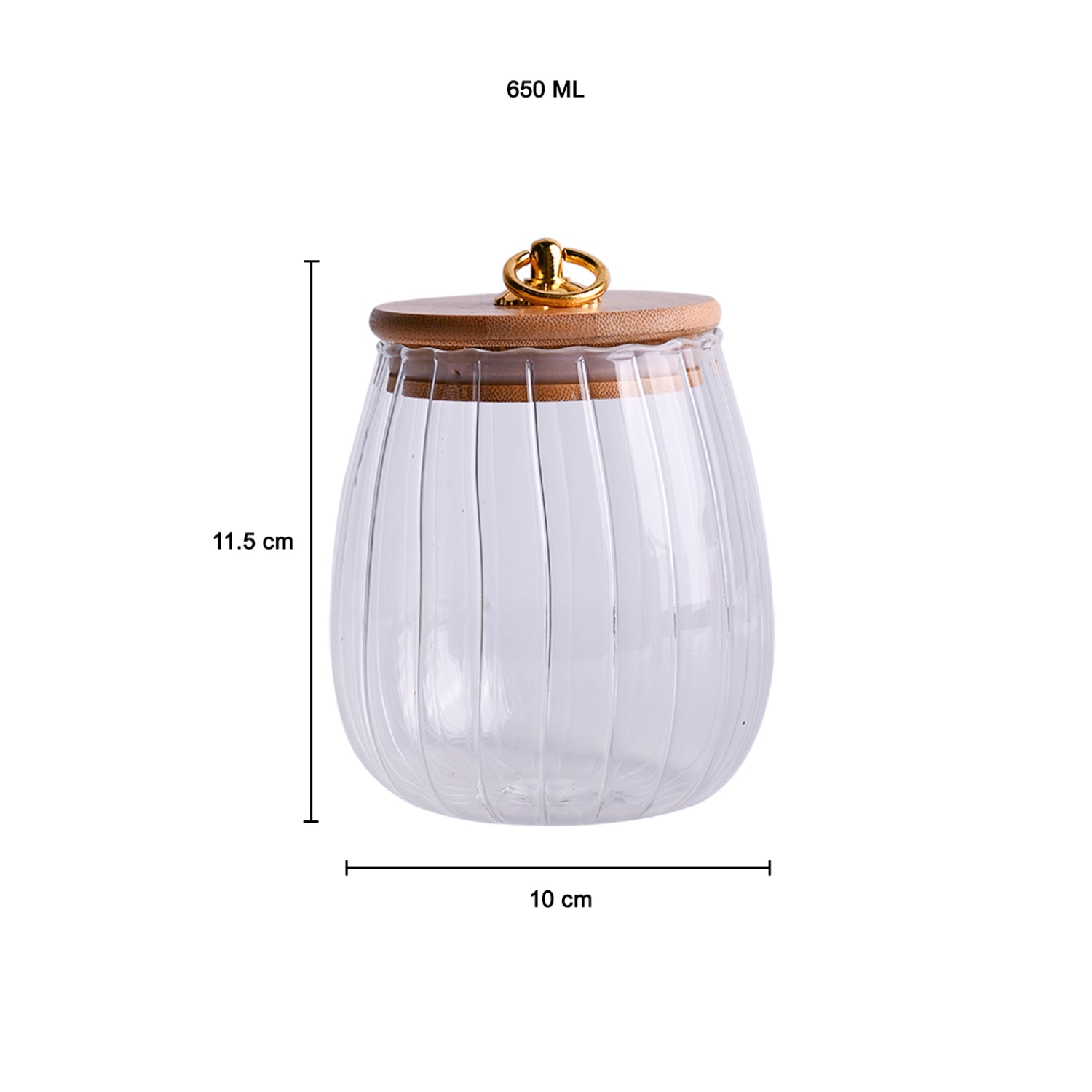 Borosilicate Glass Storage Jar - 650Ml, Glass Texture