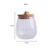 Borosilicate Glass Storage Jar - 650Ml, Glass Texture