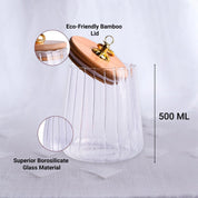 Borosilicate Glass Jar - 500Ml, Glass Texture