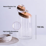 Borosilicate Glass Jar - 700Ml, Glass Texture