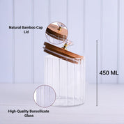 Borosilicate Glass Jar - 450Ml, Glass Texture