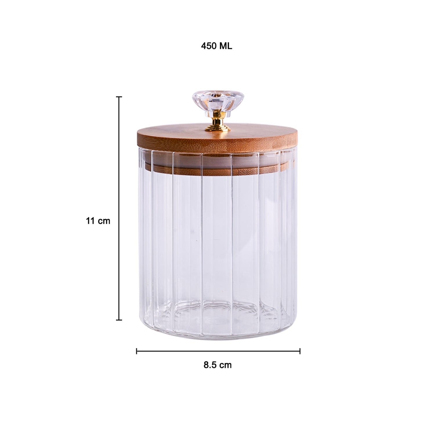 Borosilicate Glass Jar - 450Ml, Glass Texture