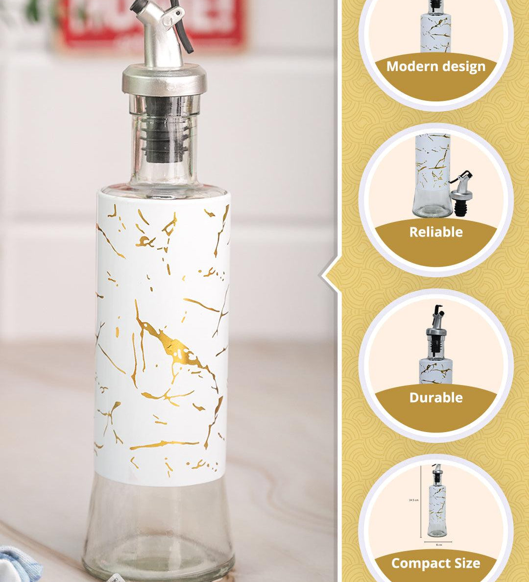 Oil Dispenser - 250Ml, White - MARKET99