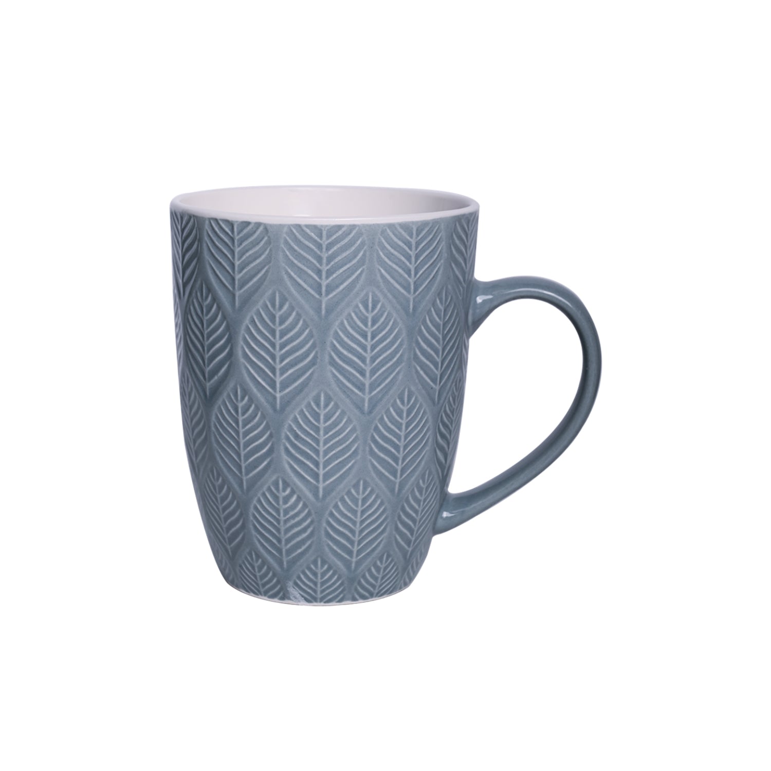 Lagoon Ceramic Mug - 360Ml, Leaf Pattern