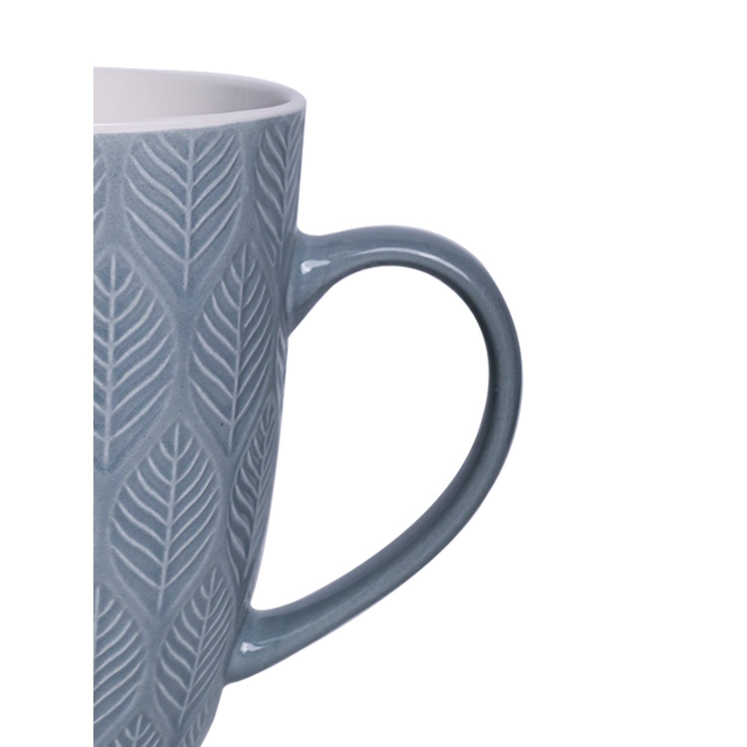 Lagoon Ceramic Mug - 360Ml, Leaf Pattern