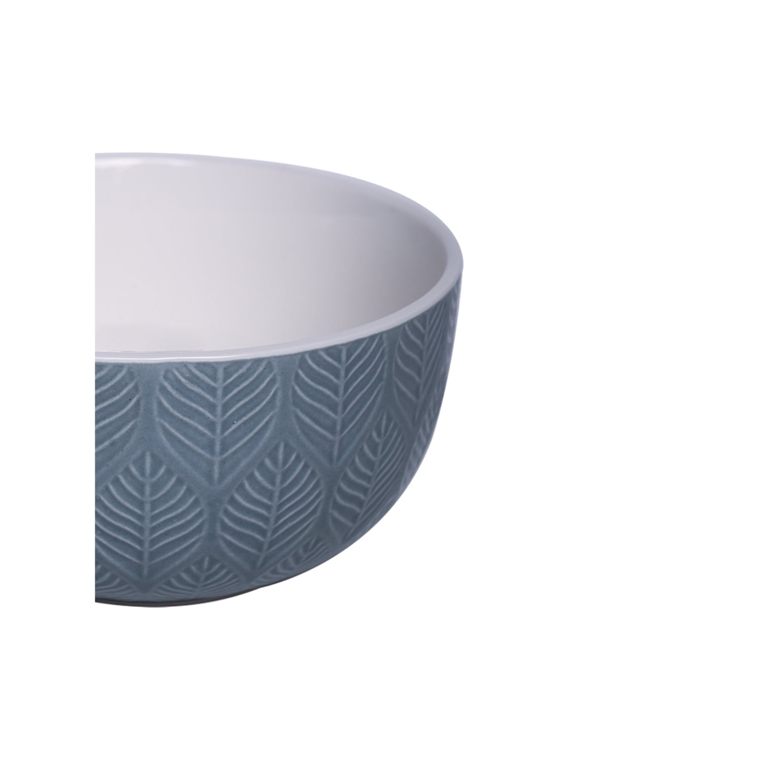 Lagoon Ceramic Bowl - 580Ml, Leaf Pattern