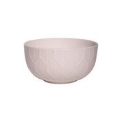 Ivory Ceramic Bowl - 580Ml, Leaf Pattern