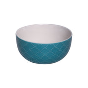 Turquoise Ceramic Bowl - 580Ml, Fish Scale