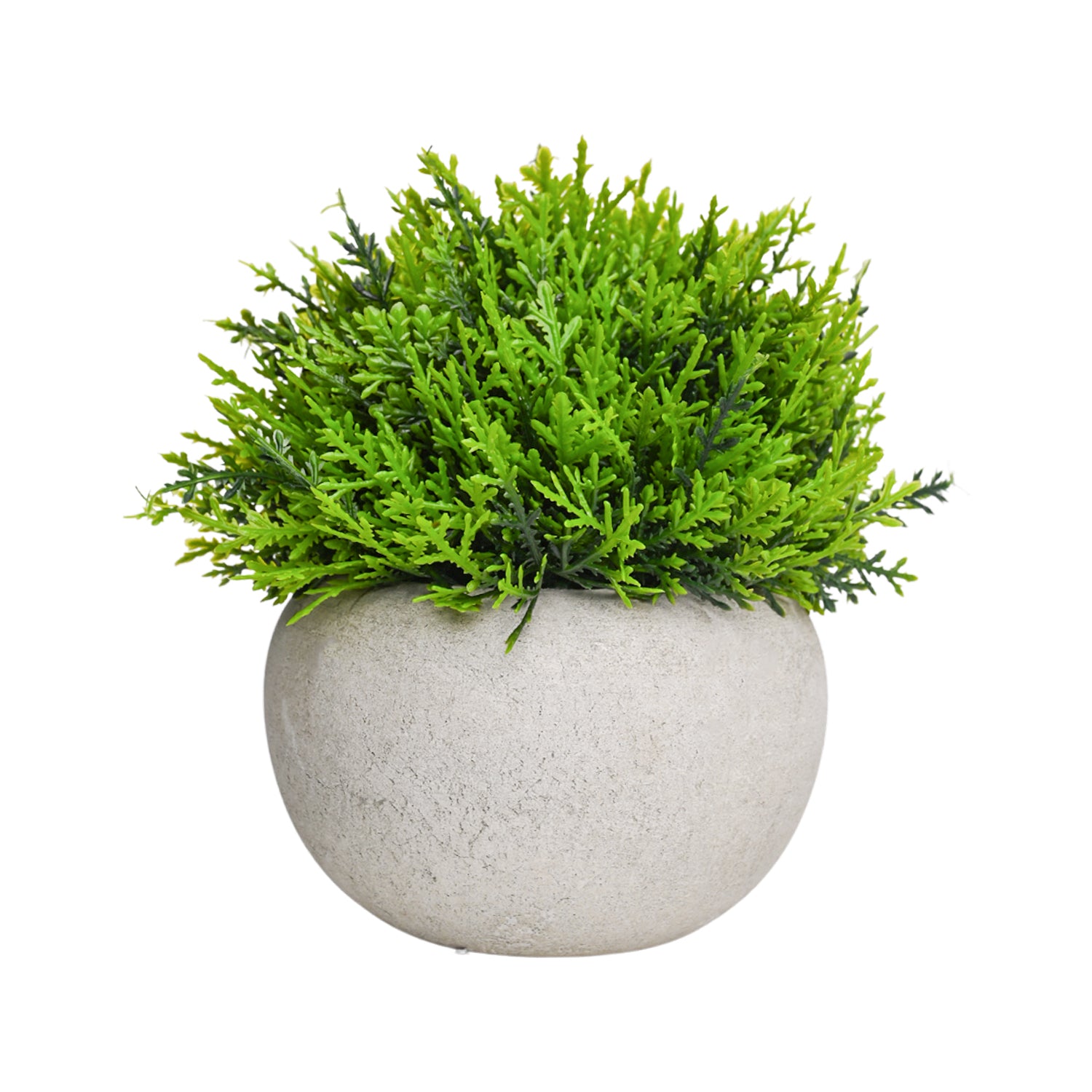 VON CASA Green Artificial Potted Plant - Stone Finish