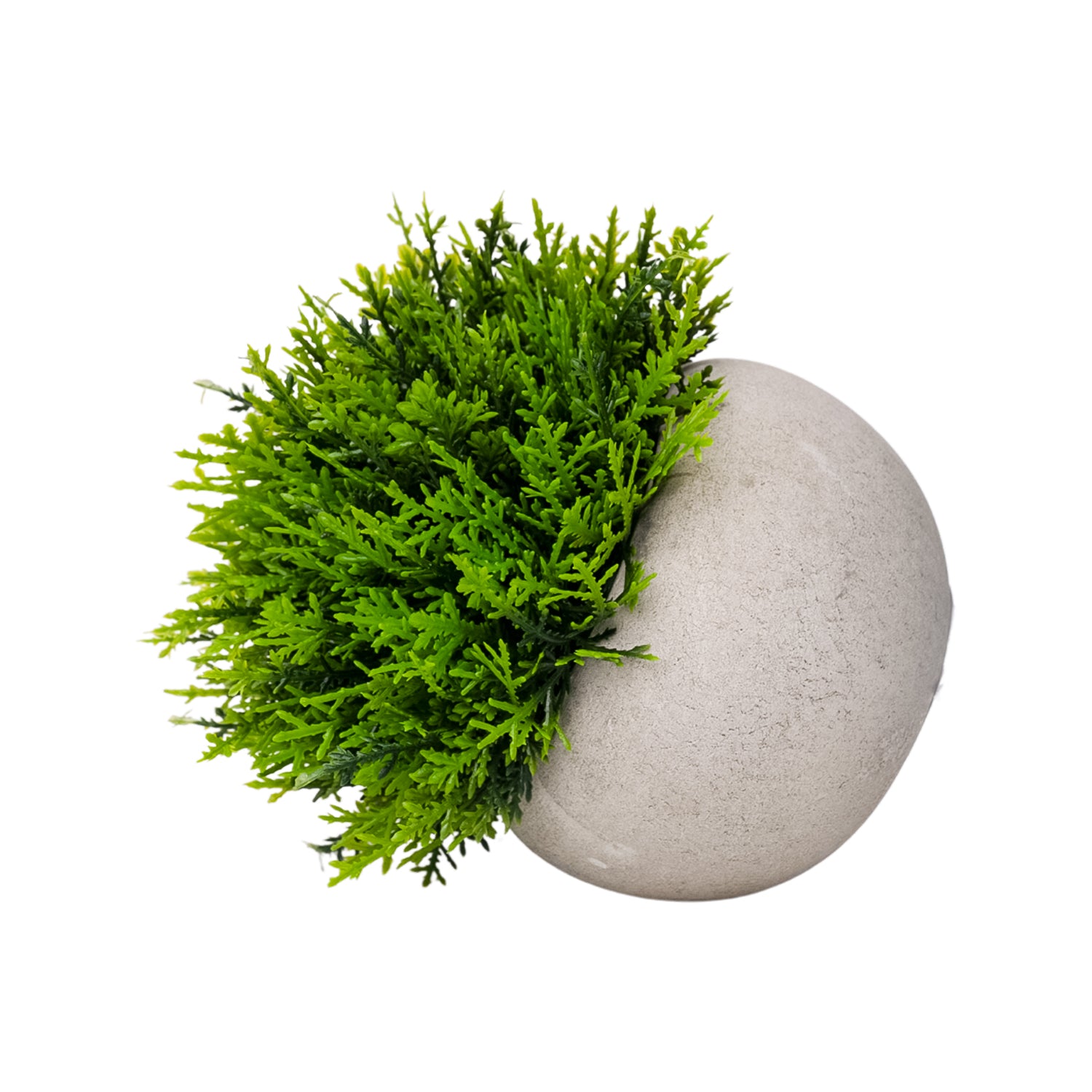 VON CASA Green Artificial Potted Plant - Stone Finish