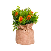 VON CASA Red Artificial Potted Plant - Knitted