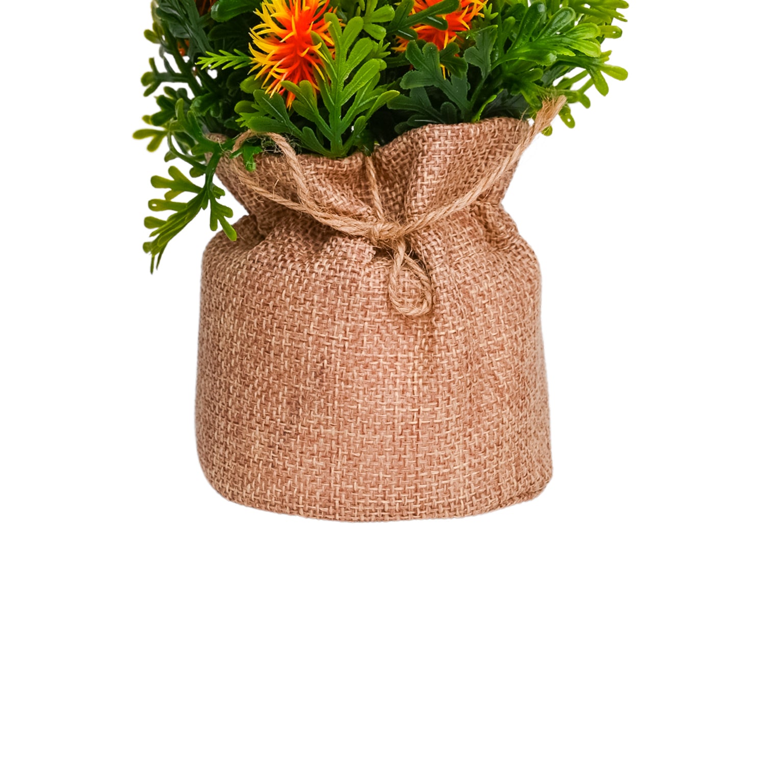 VON CASA Red Artificial Potted Plant - Knitted