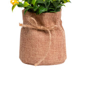 VON CASA Yellow Artificial Potted Plant - Knitted