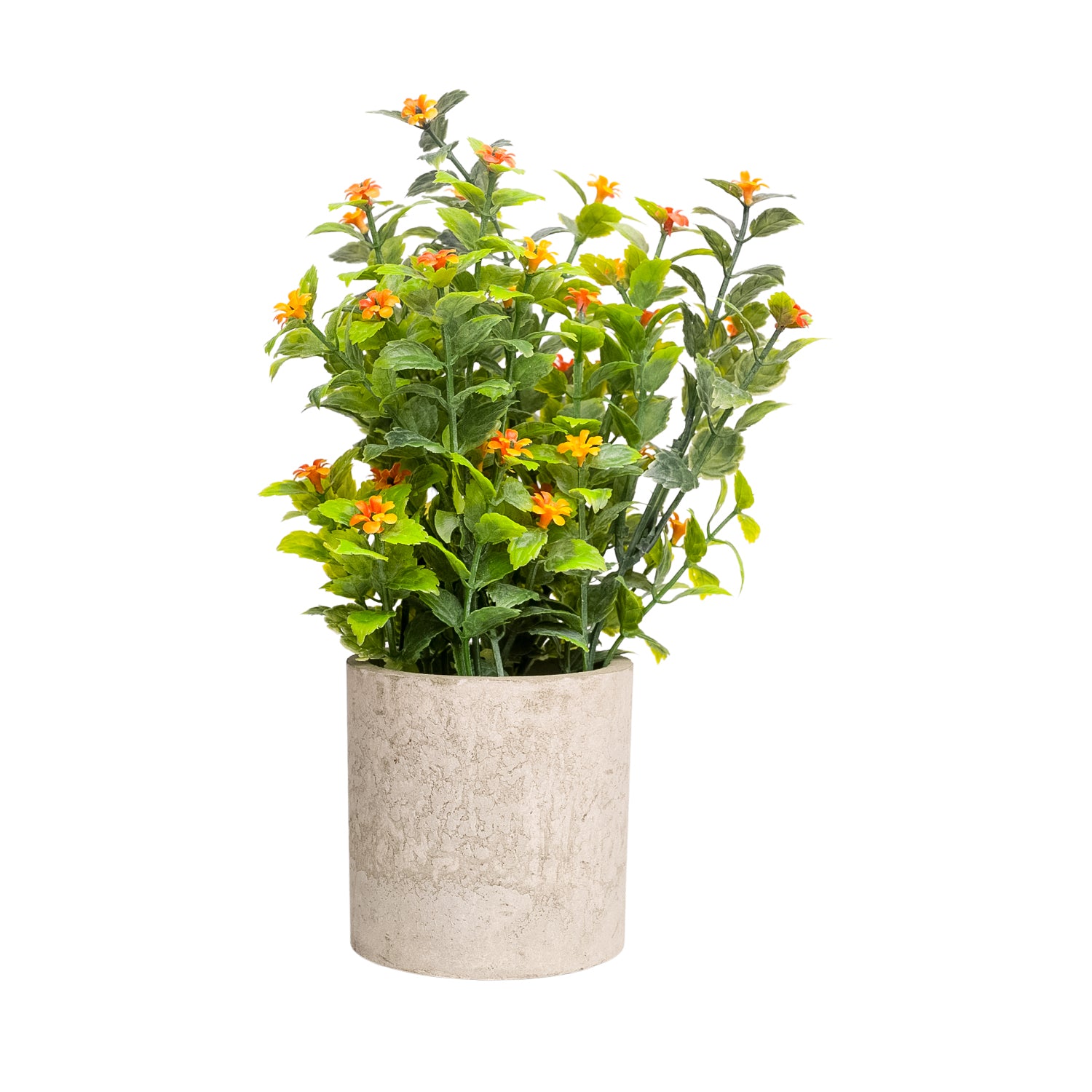 VON CASA Red Artificial Potted Plant - Stone Finish