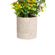 VON CASA Red Artificial Potted Plant - Stone Finish