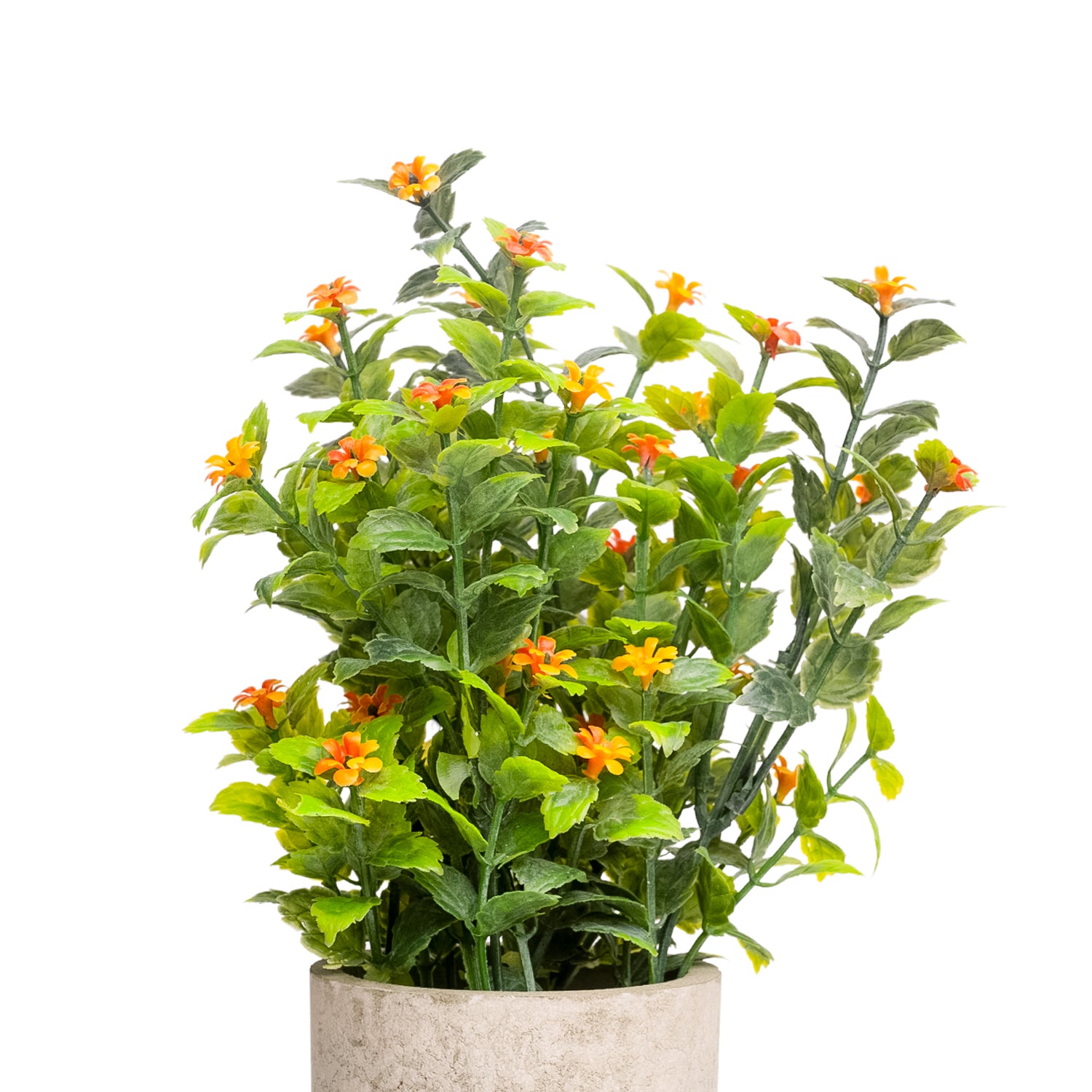 VON CASA Red Artificial Potted Plant - Stone Finish