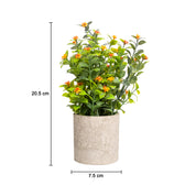 VON CASA Red Artificial Potted Plant - Stone Finish