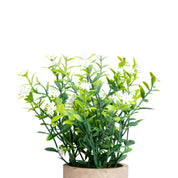 VON CASA White Artificial Potted Plant - Stone Finish