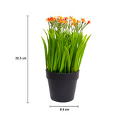 VON CASA Skyblue Flower Artificial Potted Plant