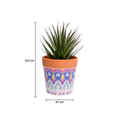VON CASA Agave Artificial Potted Plant - Mandala Style