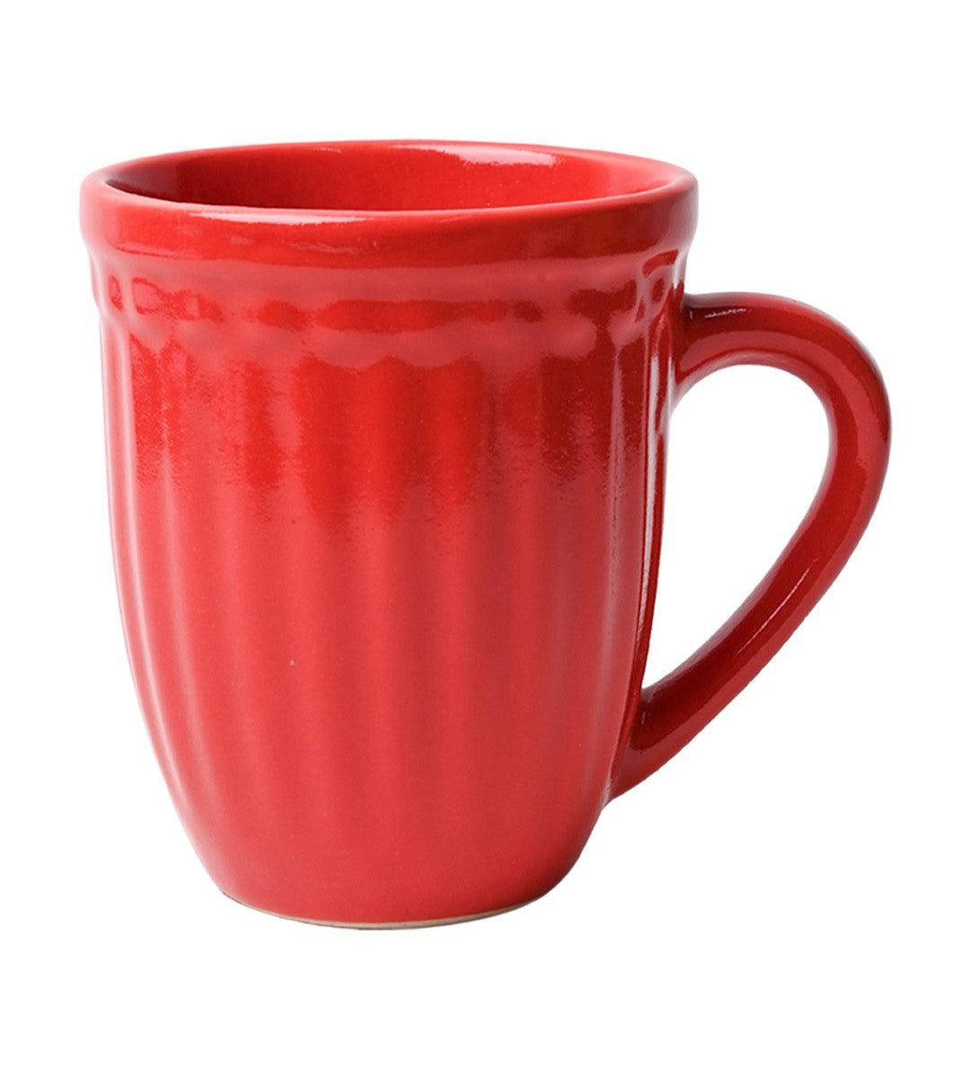 VON CASA Ceramic Coffee & Tea Mug - 300 Ml, Red - MARKET99