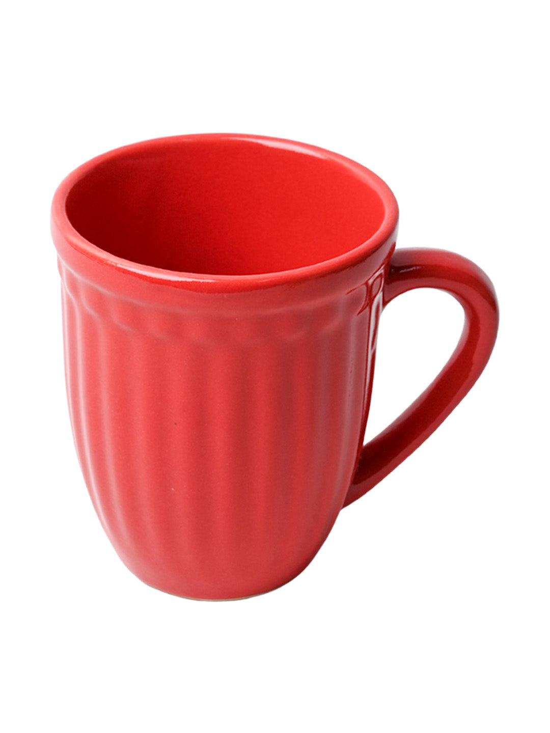 VON CASA Ceramic Coffee & Tea Mug - 300 Ml, Red - MARKET99