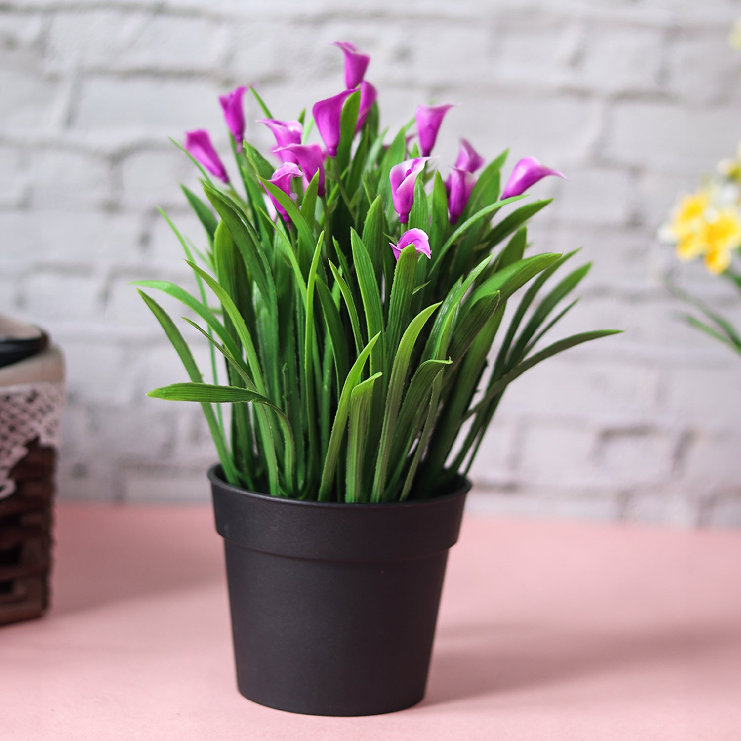 Lavender Artificial Flower With Pot