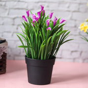 Lavender Artificial Flower With Pot