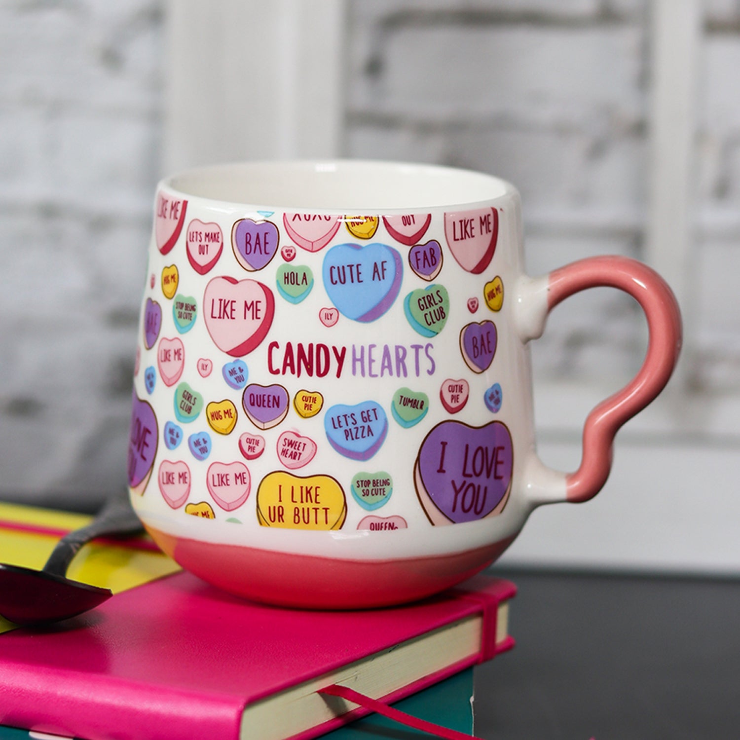 Coffee Cup - 400 Ml, Heart Shape Ballon Print