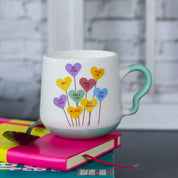 Coffee Cup - 400 Ml, Heart Shape Ballon Print