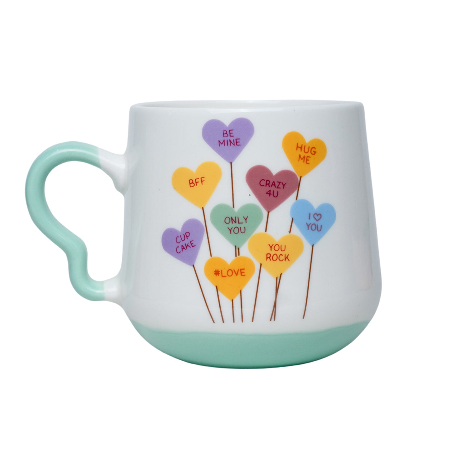 Coffee Cup - 400 Ml, Heart Shape Ballon Print