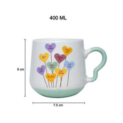 Coffee Cup - 400 Ml, Heart Shape Ballon Print