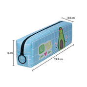 Blue Cute Pencil Pouch - Avacado Print