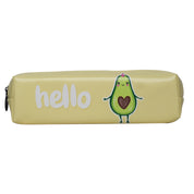 Yellow Cute Pencil Pouch - Avacado Print