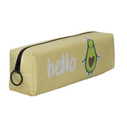 Yellow Cute Pencil Pouch - Avacado Print