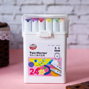 Double Sided Colour Pen Set Of 24 Pcs