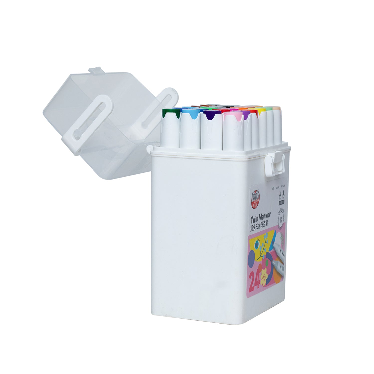 Double Sided Colour Pen Set Of 24 Pcs