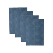 Blue Tringle Pattern - Placemat Mat Set Of 4
